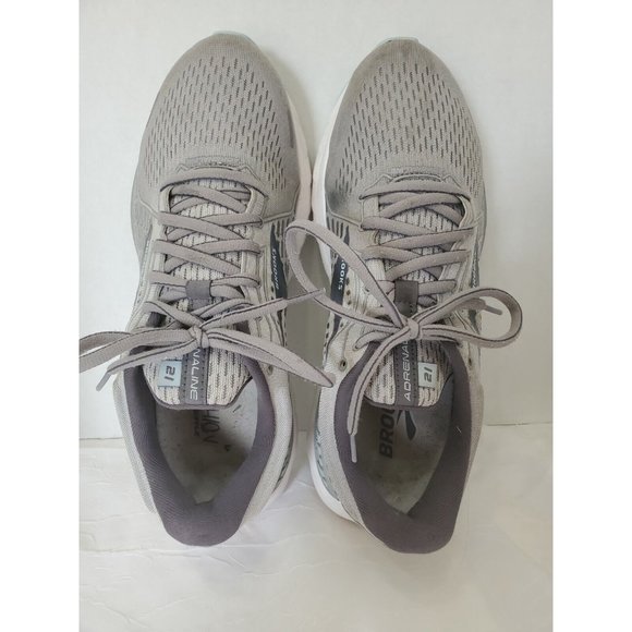 Brooks Adrenaline 21 Running Shoes Mens Size 10 Wide D Sneakers Athletic Gray - Picture 2 of 12
